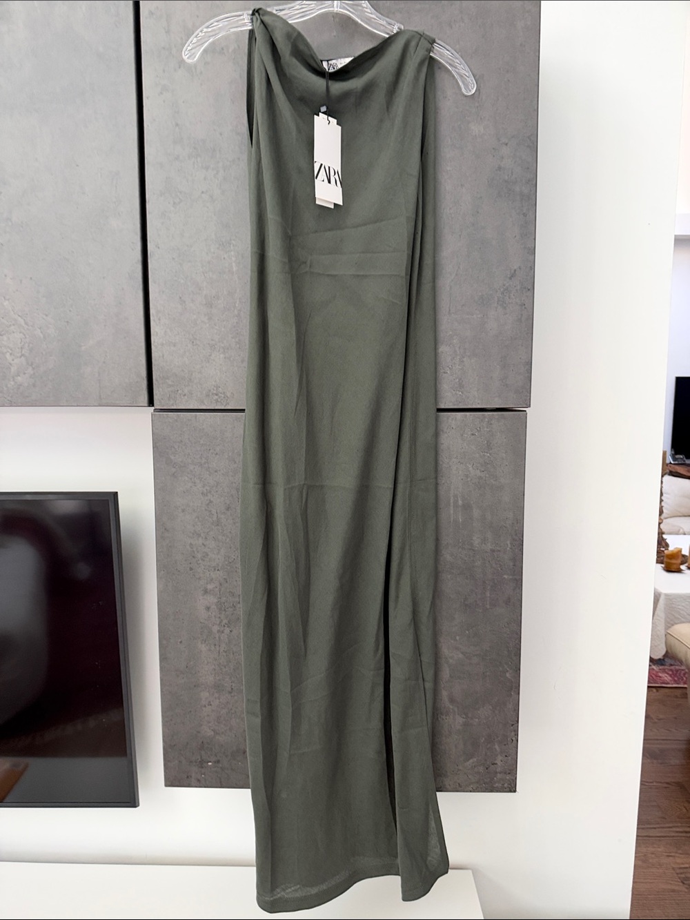 Zara Green sleeveless maxi dress size large